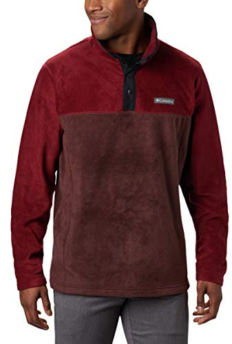 Columbia Steens Mountain Half Snap Felpa In Pile, Red Lodge/Red Jasper/Black, M Uomo