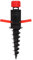 Alberts 609955 Einschraub-Bodenhülse | für alle Standrohre von Ø17 bis 33 mm geeignet | Kunststoff, schwarz/rot | Länge 400 mm