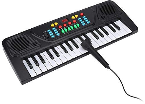 Tastiera per Pianoforte Digitale Portatile per Principianti con Organo Elettronico a 37 Tasti con Microfono per Bambini, strumento a tastiera,tastiera elettronica
