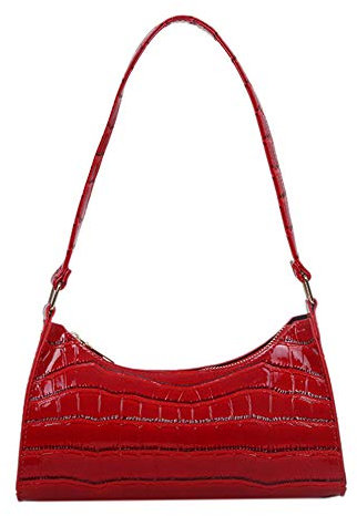 KANUBI Y2k Bag,Umhängetaschen, Handtaschen, Kupplungen, Brieftaschen unter den Armen, Umhängetaschen, All-Match-Umhängetasche für Damenhandtaschen aus Puderleder mit Krokodilmuster