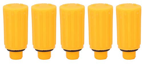 Soupape de respiration de compresseur d'air, 5 pièces en plastique d'ingénierie 9mm orange tige de respiration bouchon d'aération accessoires de pompe de compresseur d'air