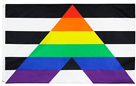 Drapeau 90x150 CM fierté LGBT Drapeau allié hétérosexuel pour la décoration