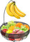 Bomclap Corbeille à Fruits Moderne en Métal avec Support Banane - Grand Volume pour Fruits, Légumes, Pain, Collations - Bronze