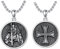 Tempelritter Anhänger Kette Herren 925 Sterling Silber Kreuz Schild Halskette Religiöser Kette Mittelalter Knights Templar Schmuck Katholische Kreuz Schmuck für Männer