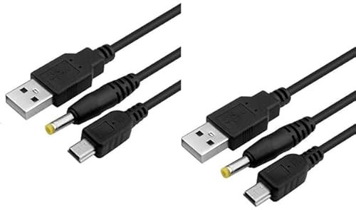 WICAREYO 2 Stück Ladekabel für PSP, USB Data Power Ladegerät Kabel für PSP 2000 3000
