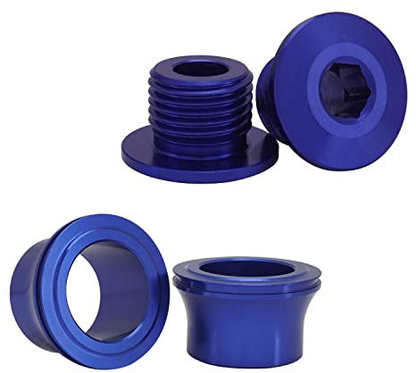 JFG RACING Motorcycle Front Wheel Hub Spacers+Front Wheel Axle Nut Screw,M16*1.5P Axle Lock Nut Bolts Screw,Wheel Hub Spacers for Sur Ron Sur Ron Surron-Blue