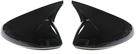 Spiegelkappen Für Opel Für Insignia (B/für MkII) 2017 2018 2019 Auto Außenspiegel Abdeckung Pailletten Auto Aufkleber Seitenspiegel Abdeckkappen (Farbe : Bright black)