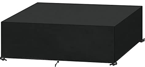 SanGlory Gartenmöbel Abdeckhaube Wasserdicht Abdeckung für Gartenmöbel Winterfest Oxford Gewebe Gartenmöbel Abdeckplane Schutzhülle für Gartentisch Sitzgruppe Sitzgarnituren, Anti-UV, 220x100x71cm
