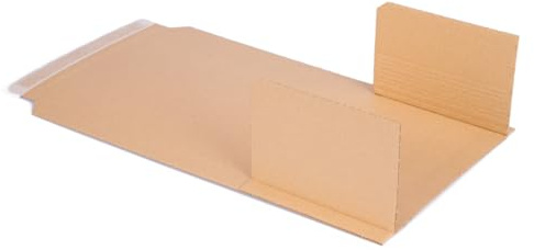 verpacking Buchverpackung 217 x 155 x 10-50 mm selbstklebend (Außenmaß 257 x 155 x 10-50 mm) Universal Wickelverpackung (25 Stück)