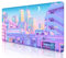 SXCKANG Vaporwave Tokyo City Anime-Schreibtischmatte, Kawaii, extra großes Mauspad für den Schreibtisch, Anime-Ästhetik-Landschaft, XL-XXL-Gaming-Mauspad, Schreibtischzubehör für Männer und Frauen,