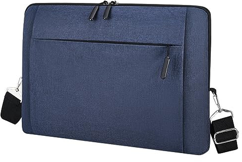 Hixingo Laptop Sleeve Case 13 14 15.6 inch, Waterproof Oxford Durable Laptop Computer Bag Cover with Handle for Men and Women Easy To Clean for Laptops Protective Cover (15.6”,Blue)