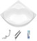 ECOLAM Baignoire d'angle symétrique SELMA 140 x 140 cm | pieds siphon et silicone | Belle forme | Aspect moderne | original produit