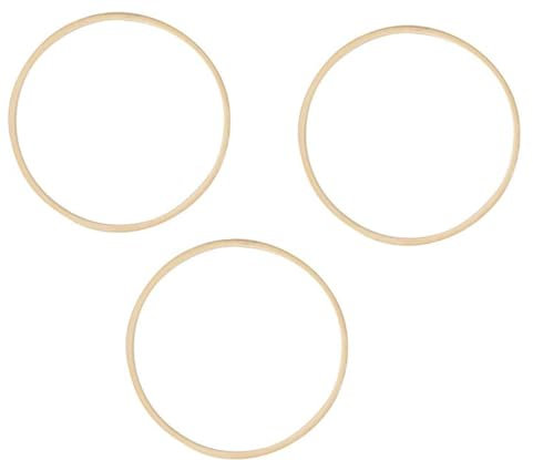Lot de 3 cerceaux floraux en bois de bambou pour décoration de couronne de mariage, travaux manuels, 40 cm