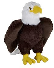 Wild Republic Cuddlekins Eco Weißkopfseeadler, Kuscheltier, 30 cm, Plüschtier, Füllung besteht aus gesponnenen recycelten Wasserflaschen, umweltfreundlich, Weiß