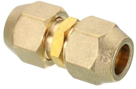 PATIKIL Pipe Extension Joint Connector, 1pcs Free Welding AC Copper Pipe Coupling Adapter with Flare Nuts for Copper Pipe Diameter 1/2(12.7mm) Refrigeration HVAC
