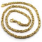 generico Kette aus 18 Karat Gelbgold, 750, Königskette, eckig, Stärke 4,1 mm, Länge 60 cm., 60 CM, Gold, Kein Edelstein