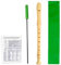 Pack Flauta Dulce Soprano con Limpiador Flauta Escolar, Tabla de Dedos y Funda Flauta Escolar Tipo Estuche de Color Verde. Flauta Escolar Para Principiantes y Niños.