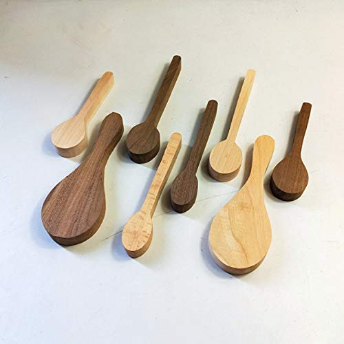 8 Pack Wood Carving Spoon Blank Basswood Unfinished Wooden Craft Whittling Kit for Whittler Starter Kids