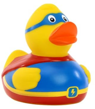 Superheld - Quietscheente - Badeente - ca. 8 cm gross