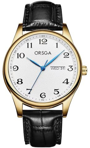 CIVO Herren Uhren Lederarmband Armbanduhr: Schwarz Analog Herrenuhr - Wasserdicht Quarz Uhr für Männer