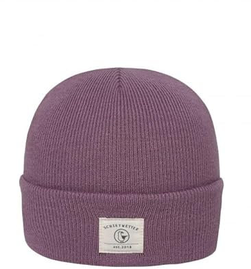 SCHIETWETTER Accessoire Beanie Mütze Robbe, Strickmütze, Rippmuster, breite Krempe, Wintermütze, elastisch, ungefüttert Heide 50
