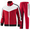W JIANWANG Trainingsanzug Herren Fußball Traningsanzuganzug Sportanzug Freizeitanzug Sport Jogging Anzug Für Männer Trainingsanzüge Fussball Laufanzug Jogginganzug Set Rot 249 3XL