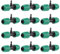 12 Accesorios Riego por Goteo 1/2 a 1/4, Negro Verde Adaptador Riego por Goteo 1/2 a 1/4 Piezas Riego por Goteo Polipropileno Primera Calidad 3 Vías para Invernadero Patio Césped
