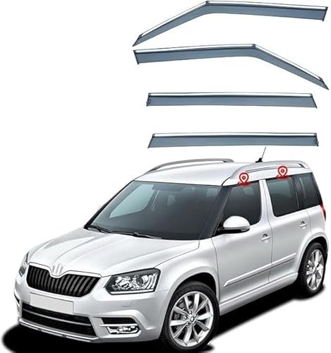LPOOSAKW Auto Windabweiser für Skoda Roomster 2006-2010, Seitenfenster Regenschutz Regenabweiser.
