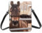 FLYIFE Braune Pferde bedruckte Crossbody-Tasche mit Klappe – tragbare Leder-Handytasche, Geldbörse, kleine Umhängetasche für Mädchen und Frauen, Schwarz , Einheitsgröße