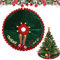 Gonna Albero di Natale Elfo, SilverChry Tappeto Albero di Natale 125 cm/48 in, Copertura Base Albero Natale, Copri Piede Albero di Natale, Tappeto Albero di Natale Gonna Base Copertura (verde)