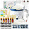 LINGQIAN Kit de fabrication de bougies de soja avec fondeur de cire électrique, kit de fabrication de bougies pour débutants, y compris 2 livres de cire de soja, mèches, parfums, colorants, pots