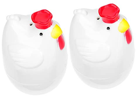 OKUMEYR 2pcs Heat Resistant Egg Steam Cups for Microwave Oven for Making Boiled Eggs Steamed Omelette at Home Office