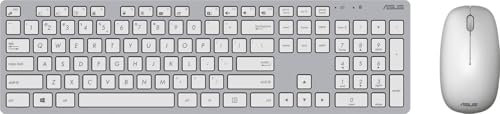 ASUS Kabelloses Tastatur und Maus Set, Kompakt, Metalloptik, 2,4 GHz