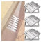 Paquete de 4 rejillas de drenaje de acero inoxidable para piscina, terraza, patio, coladores cuadrados extraíbles para canalones de lluvia, canales de drenaje interiores y exteriores (4 unidades de 13