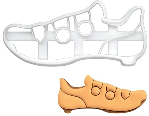 BAKERLOGY Fahrradschuh Ausstechform - Radfahren Ausstecher, Sport Plätzchenausstecher, Rennradschuh Keksausstecher, Ideal für Fondant, Keksteig, Ton