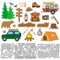 GLOBLELAND Camping Stanzformen Für Bastelarbeiten Scrapbooking Metall Zelt Auto Stanzformen Bär Baum Stanzungen Für Kartenherstellung Prägung