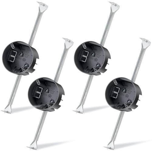 Wzxksoac 4Pcs Ceiling Fan Brace,Adjustable 14-24.5Inch Electrical Box with Support Bars,for Ceiling Fan & Light Fixture Installs
