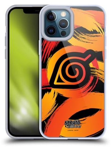 Head Case Designs Offizielle Naruto Shippuden Konoha Neunschwänziger Ikonisch Gelhülle [Militärischer Schutzgrad] Kompatibel Mit Apple iPhone 12 Pro Max Und Kompatibel Mit MagSafe