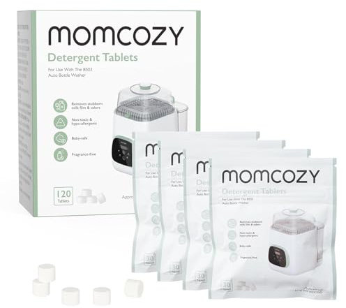 Momcozy Offizieller Flaschenreiniger-Waschblock, parfümfrei und babysicher, passend für Momcozy Bottle Washer,120 Tabs