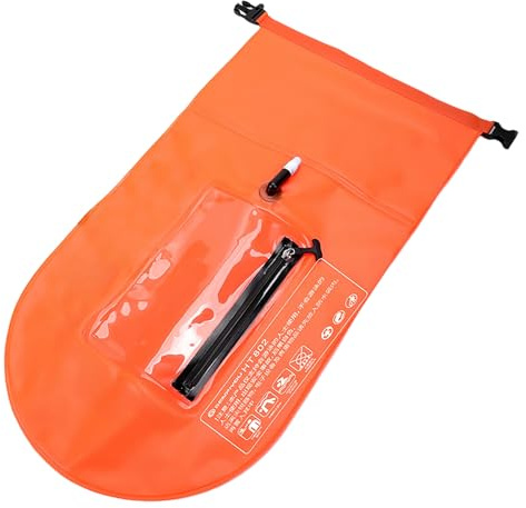 Schwimmboje - 2 in 1 20 Liter Erwachsene Schwimmhilfe | Doppelschlauch mit Handyfenster und verstellbarem Gurt | Freilauf-Schwimmzubehör geeignet für: