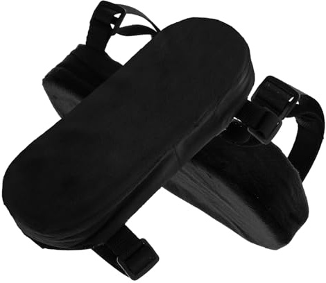Tofficu 2pcs Black Chair Armrest Pads for Office Gaming and Wheelchair Chairs with Soft Elbow Cushion Non-Slip Arm Rest Pillow