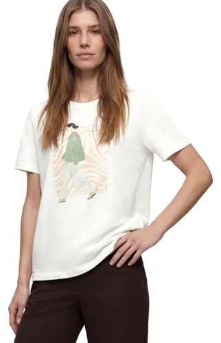 Damen Kurzarm Shirt mit Rundhals und Print