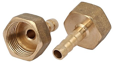 sourcing map 2pcs Raccord Cannelé G3/8 Filetage femelle 6 mm diamètre Laiton Barb Raccord tuyaux Connecteur