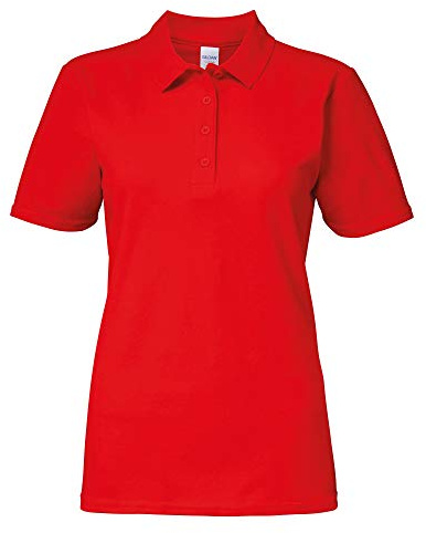 Gildan Softstyle Womens/Ladies Short Sleeve Double Pique Polo Shirt (S) (Red)