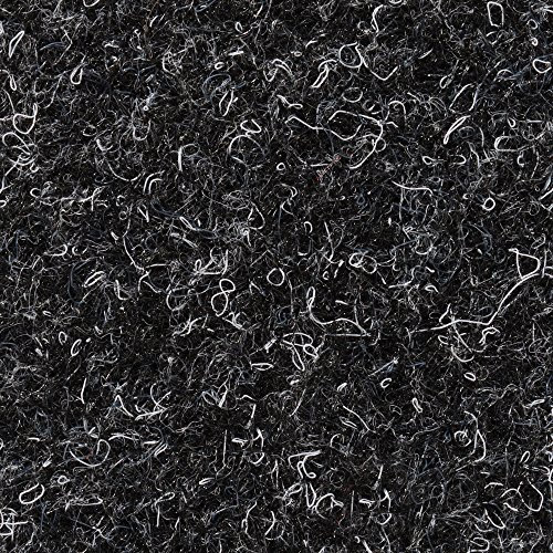 BODENMEISTER BM73501 Teppichboden Nadelfilz Nadelvlies Meterware Objekt anthrazit schwarz 200 cm und 400 cm breit, verschiedene Längen, Variante: 5 x 4 m