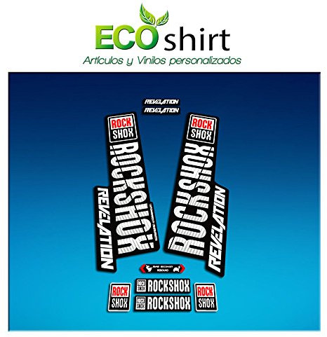 Ecoshirt Aufkleber Stickers Gabel Rock Shox Revelation 2018 AM132 Fork Aufkleber MTB