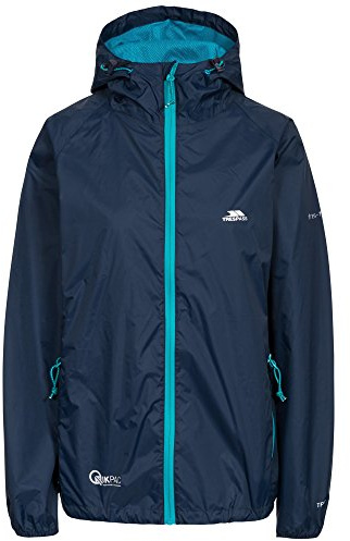 Trespass Womens/Ladies Qikpac Waterproof Packaway Shell Jacket (L) (Navy)