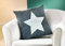 GILDE Kissen mit Stern dunkelgrau Bestickt 45x45cm 21351