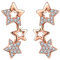 Unendlich U Elegant Sterne Sternchen Ohrstecker 925 Sterling Silber Zirkonia Damen Ohrringe Ohrschmuck, Rosegold
