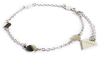 LIKERY DOTS-Bracelet | Stylisches Design | Dezentes Armkettchen mit runden, geometrischen Plättchen | Feines Stainless Steel Armband | Zarte und leichte Kette | Größenverstellbar